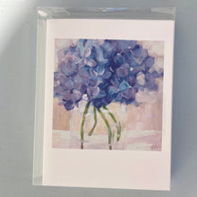 Load image into Gallery viewer, &quot;Hydrangeas&quot;: Boxed set  of 8 premium folded notecards &amp; envelopes