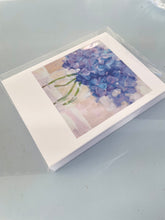 Load image into Gallery viewer, &quot;Hydrangeas&quot;: Boxed set  of 8 premium folded notecards &amp; envelopes